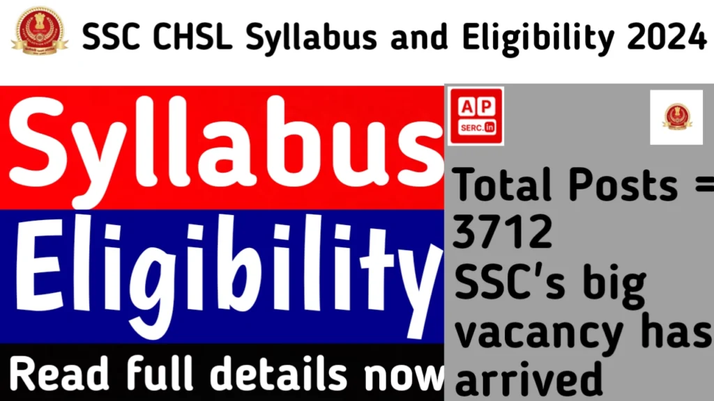 SSC CHSL Syllabus and Eligibility 2024